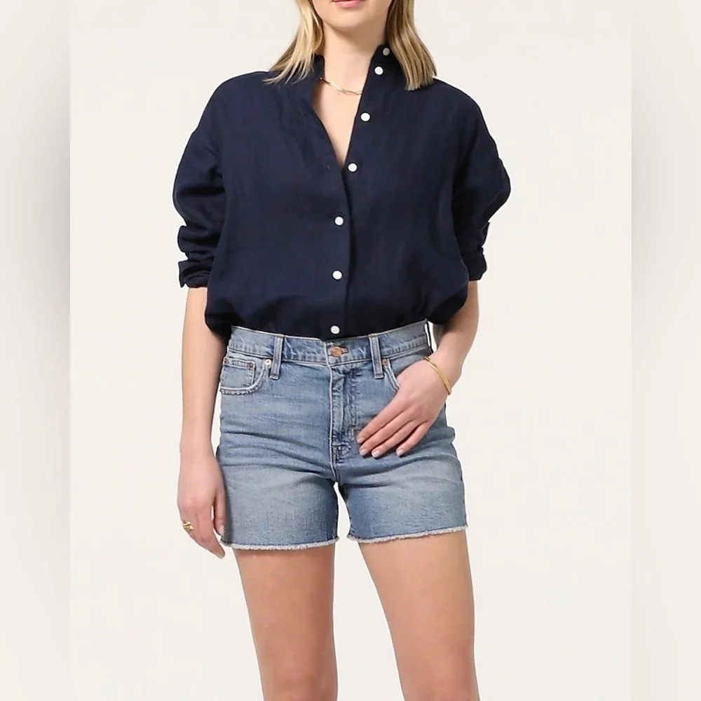 J. Crew High-Rise Denim Short in Tea Time Wash NWT